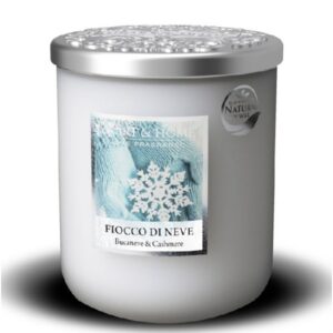 Candela Fiocco di Neve- Giara Grande da 320 g | Heart & Home